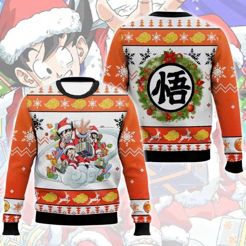 A 2026 trendy Dragon Ball Goku Hoodie featuring an oversized fit and vibrant Japanese anime print, perfect for autumn and winter fashion.