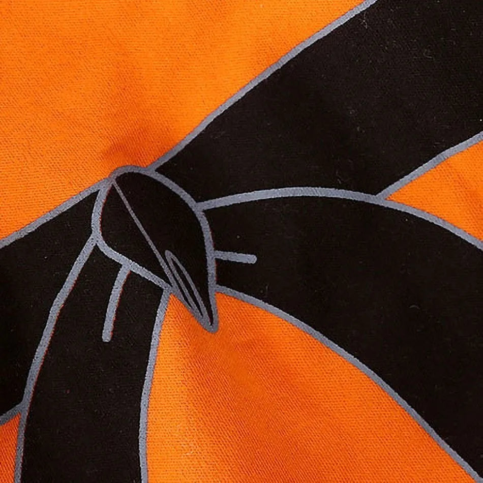 A newborn infant wearing one of the Anime Baby Rompers, a cosplay costume available in Akatsuki, Nezuko, and Tanjirou styles.