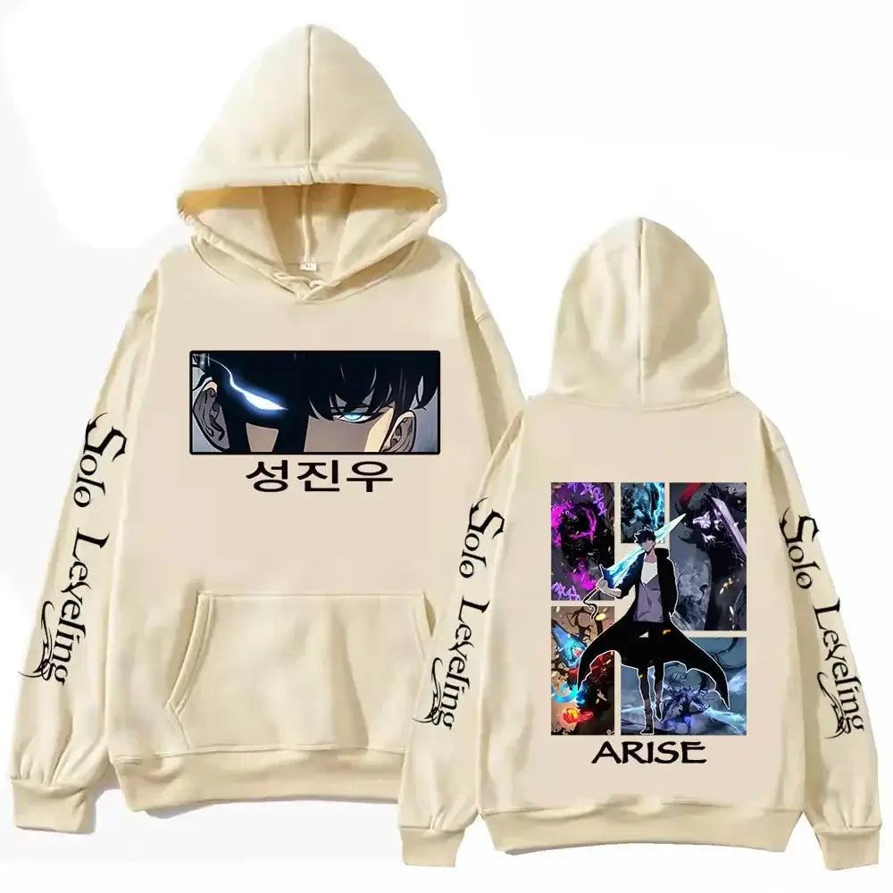The hot 2025 Solo Leveling Hoodie, a Harajuku hip hop pullover sweatshirt, perfect as a fans gift.
