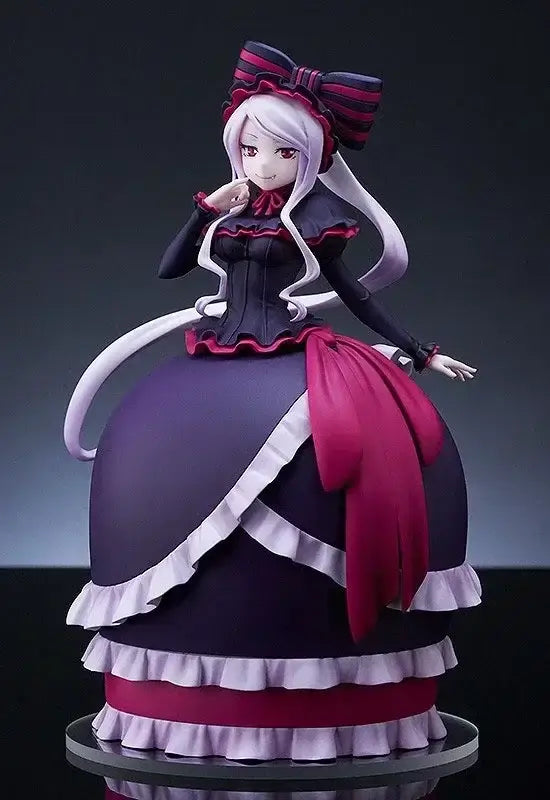 In-stock GSC POP UP PARADE OVERLORD IV anime action figures of Albedo in a black full dress and Shalltear Bloodfallen.