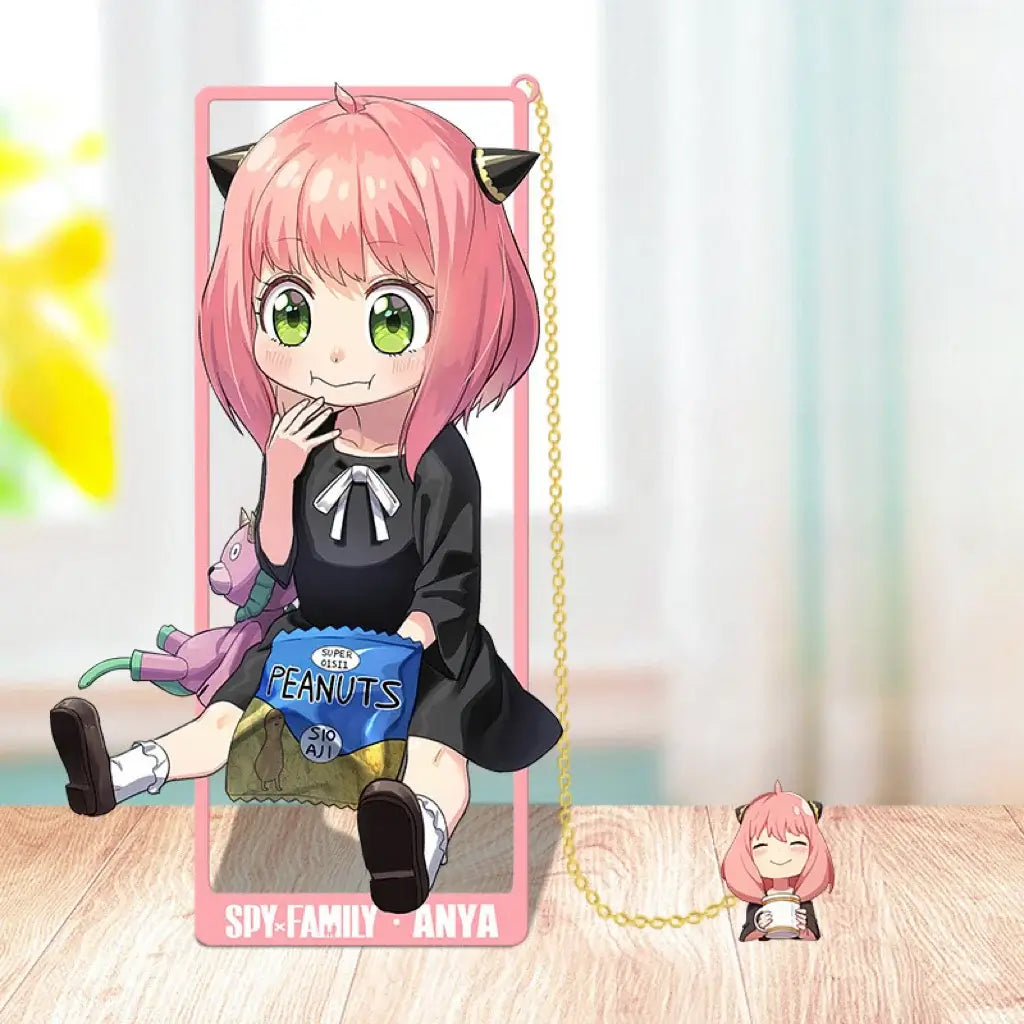 Premium Spy x Family Metal Bookmarks featuring laser-cut designs of Anya, Loid, and Yor Forger, perfect for students and anime collectors.