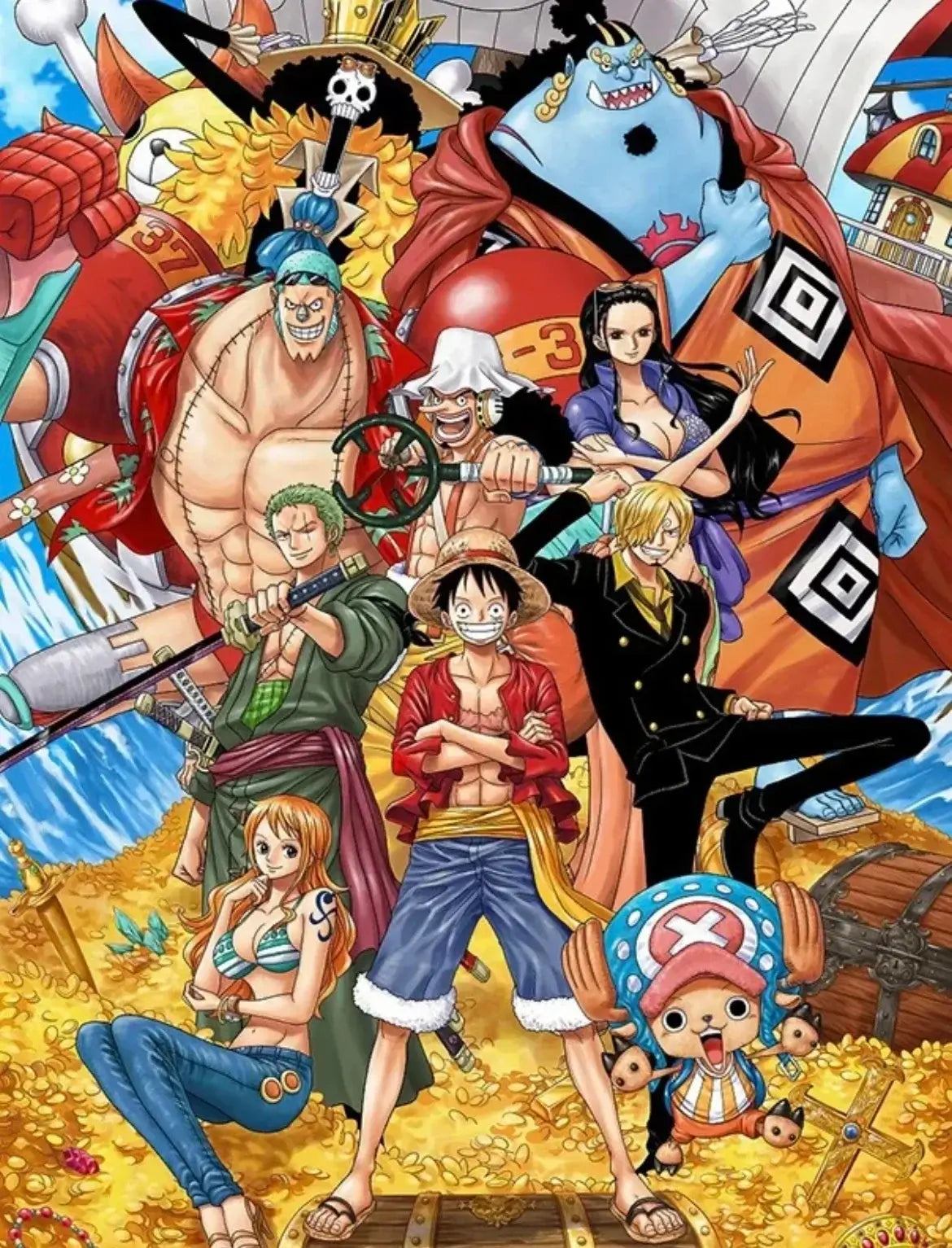 A vintage Washed T-shirt ONE PIECE Doflamingo in an oversized Harajuku style, suitable for men and women's fitness and street fashion.