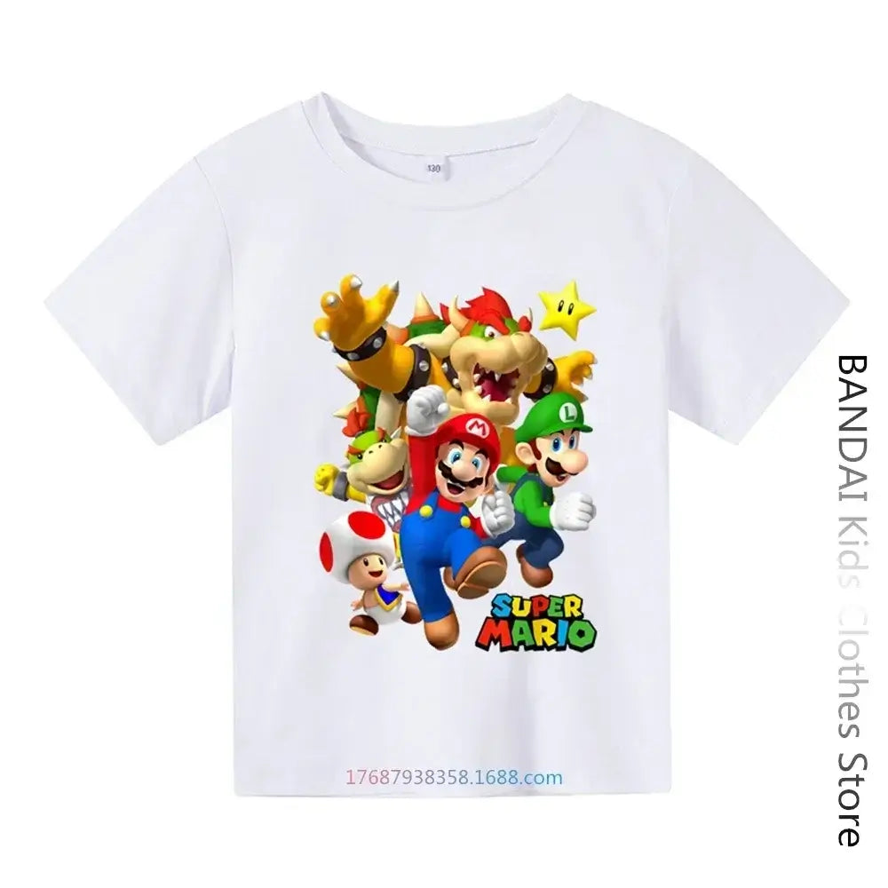 A cute unisex One Piece Anime Cotton T-shirt with a cartoon print, ideal as a summer fashion gift for boys and women.