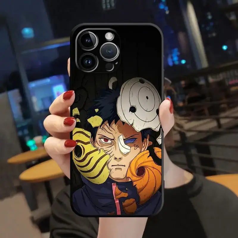 A protective Naruto iPhone Case featuring dynamic anime art, compatible with Apple iPhone 15, 14, 13, 12, 11 and Pro Max models.