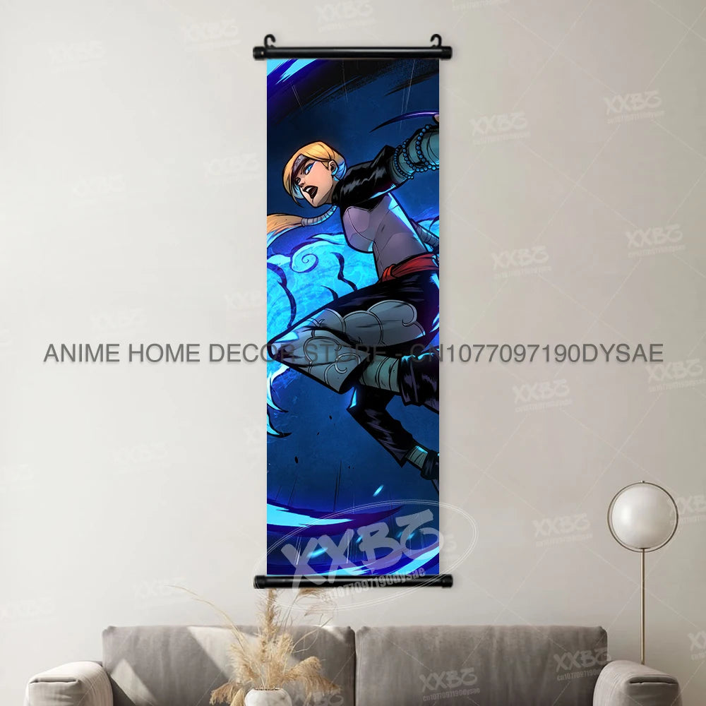High-quality Uzumaki Naruto Posters wall art scroll featuring Sasuke Uchiha, Madara, and Might Guy for anime home decor.