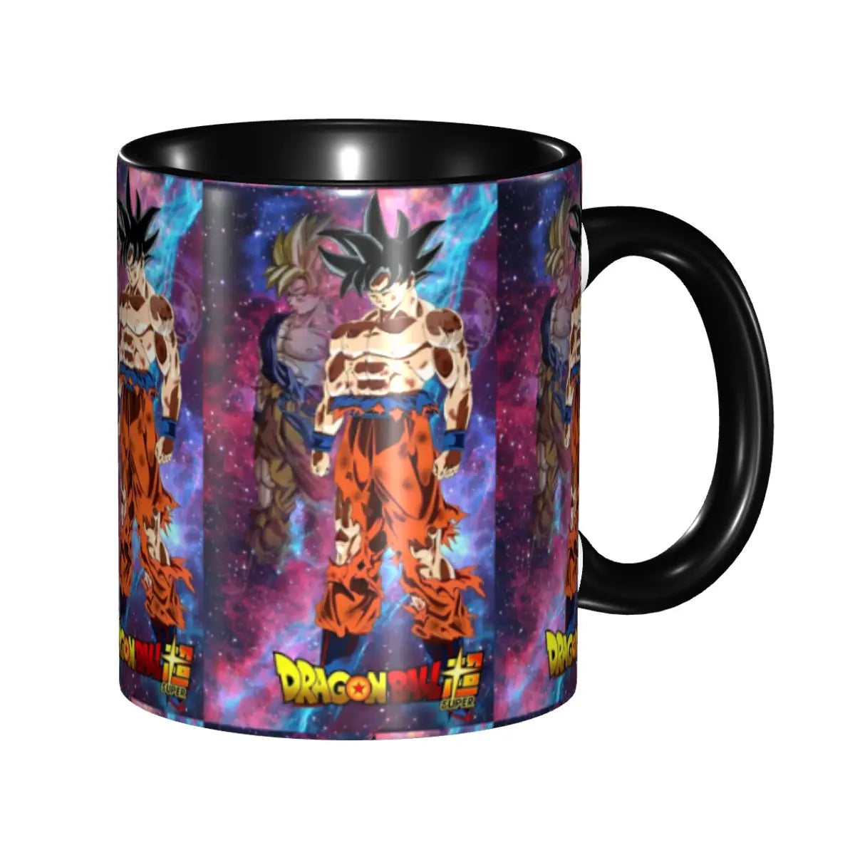 A colorful Dragon Ball Gift Mug featuring cartoon Goku anime art, designed as a durable water cup and birthday gift for children.