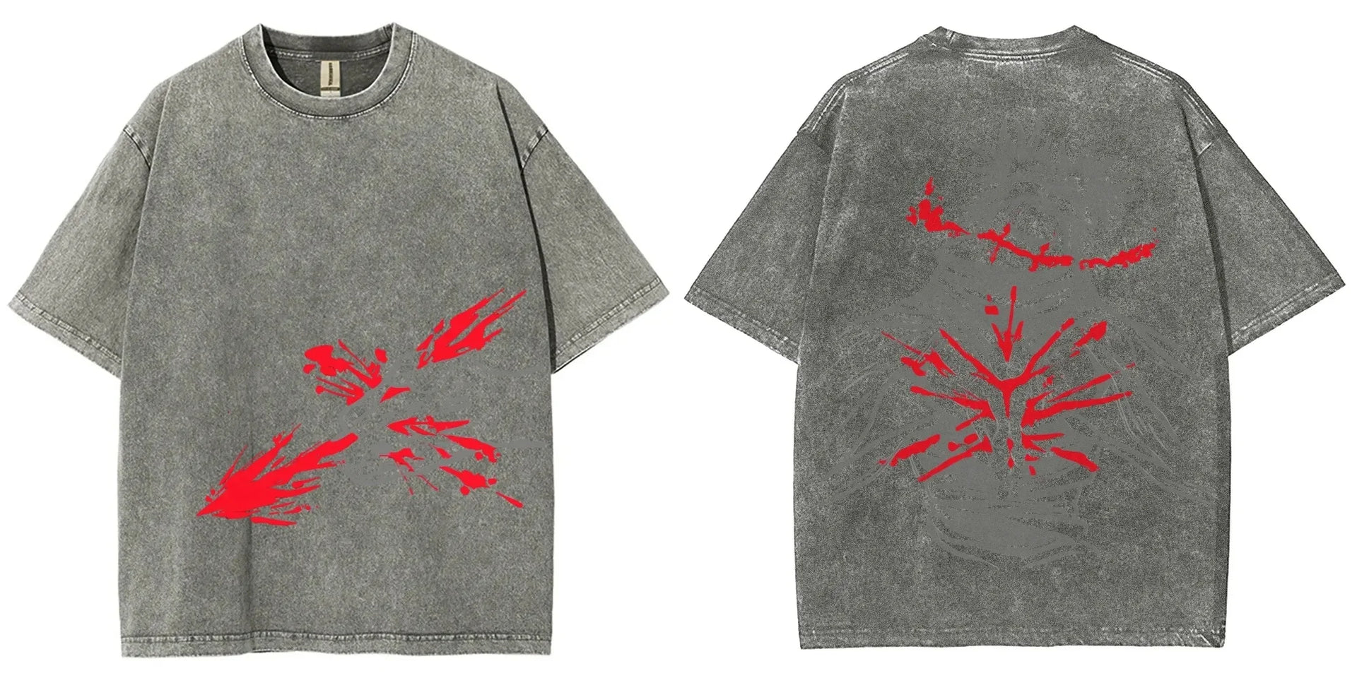 A vintage washed Jujutsu Kaisen CHOSO T-shirt in a Harajuku street style for men and women.