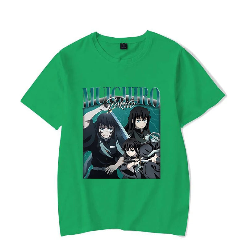 A unisex fashion summer Tokitou Muichirou T-Shirt with an anime graphic tee print.