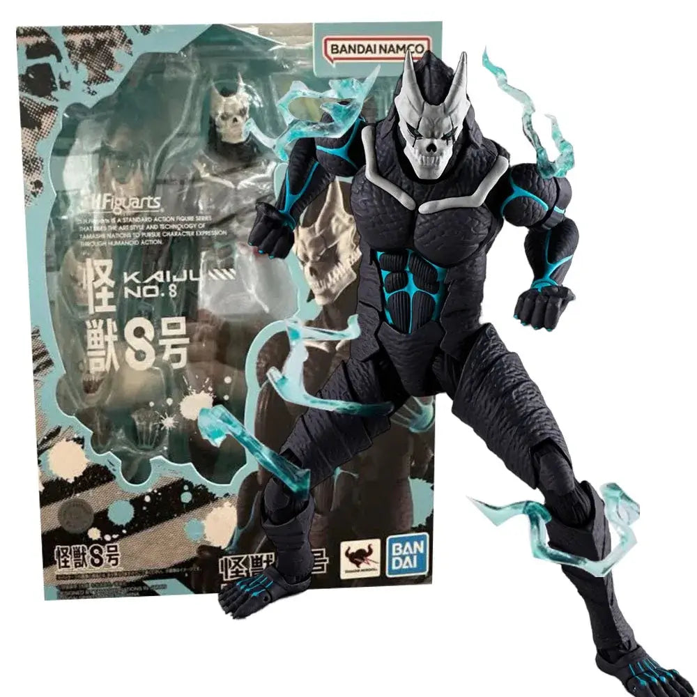 A 16cm Anime Kaiju No. 8 Hibino Kafka Figure in a standing gun pose, a PVC animation model toy for collection.