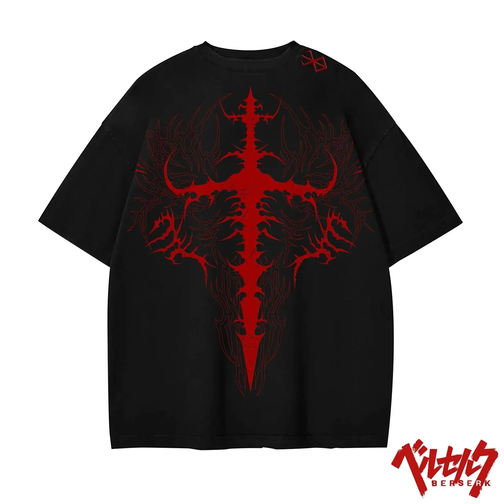 Oversized Cotton Tee Skull Print Unisex Streetwear Gym Top