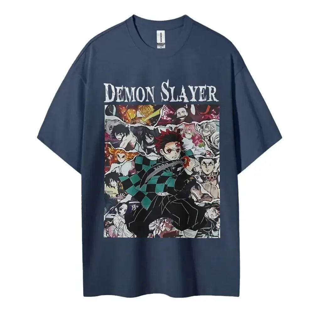 A popular Hot Anime Demon Slayer T-Shirt featuring classic characters in a comfortable, casual short-sleeved top.