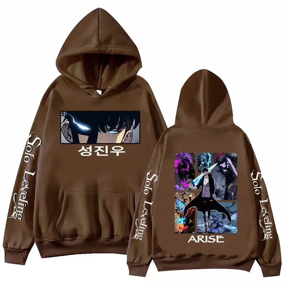 The hot 2025 Solo Leveling Hoodie, a Harajuku hip hop pullover sweatshirt, perfect as a fans gift.