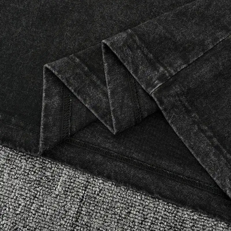 A popular Washed Vintage Akaza T-shirt with a Demon Slayer manga graphic in an oversized style for men.