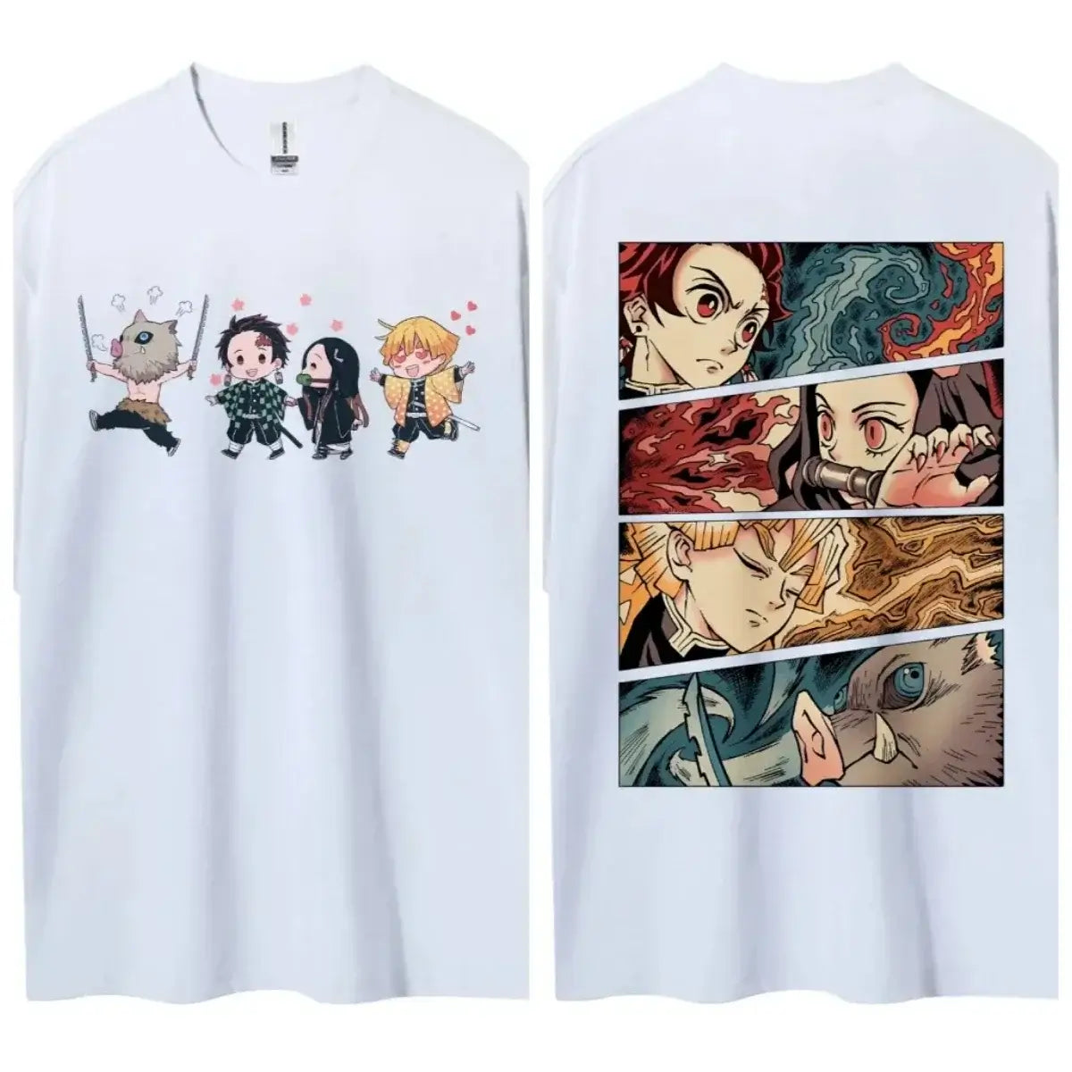 A popular Hot Anime Demon Slayer T-Shirt featuring classic characters in a comfortable, casual short-sleeved top.
