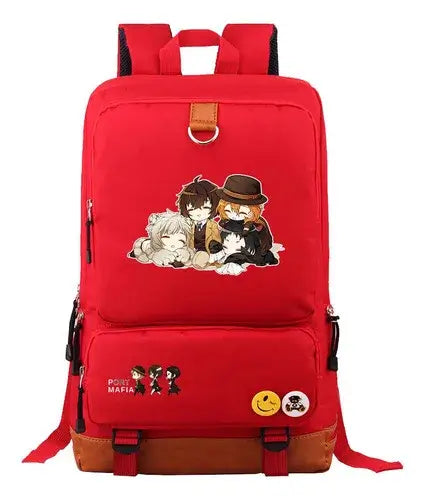 A large, unisex One Piece Luffy Printed Unisex Backpack suitable for school and travel, with compartments for a laptop and iPad.
