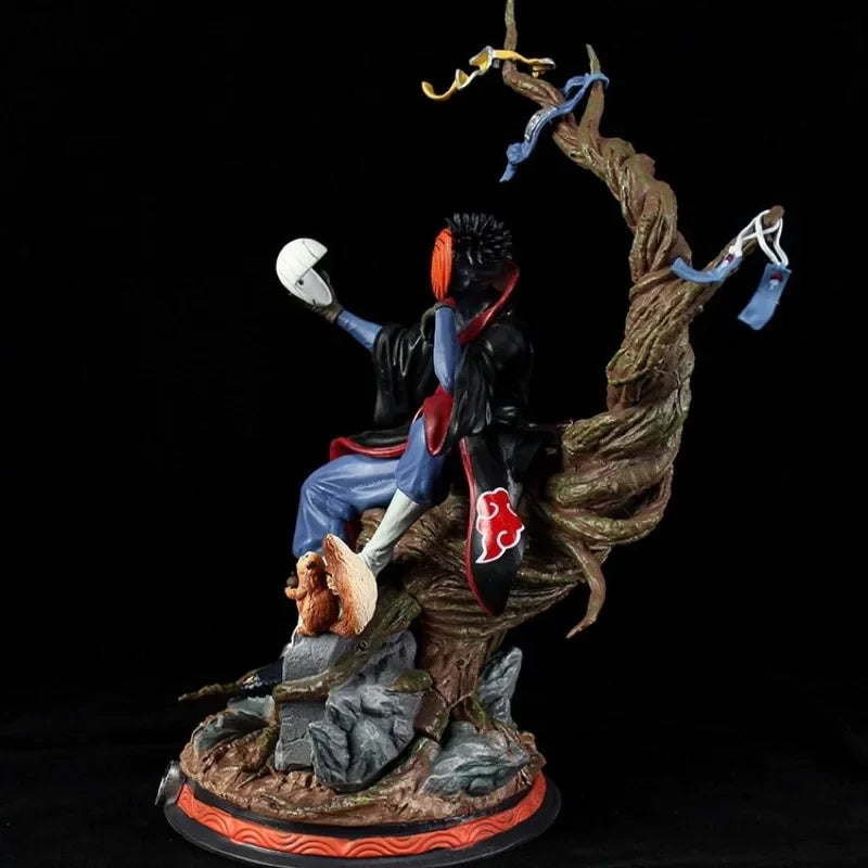 A 32cm Akatsuki Tobi Uchiha Obito Naruto PVC model, a desktop ornament and holiday gift toy for kids.