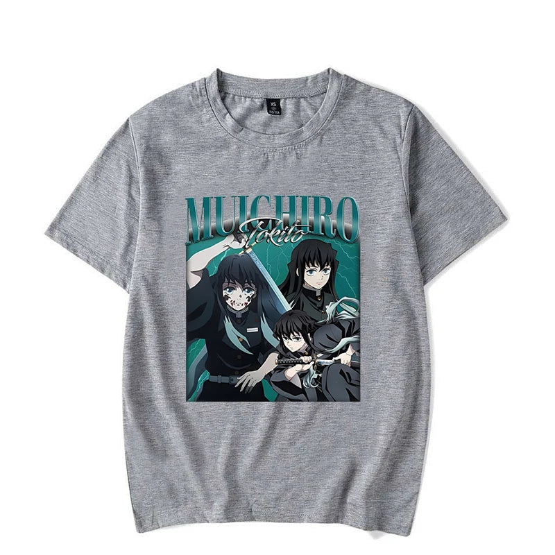 A unisex fashion summer Tokitou Muichirou T-Shirt with an anime graphic tee print.