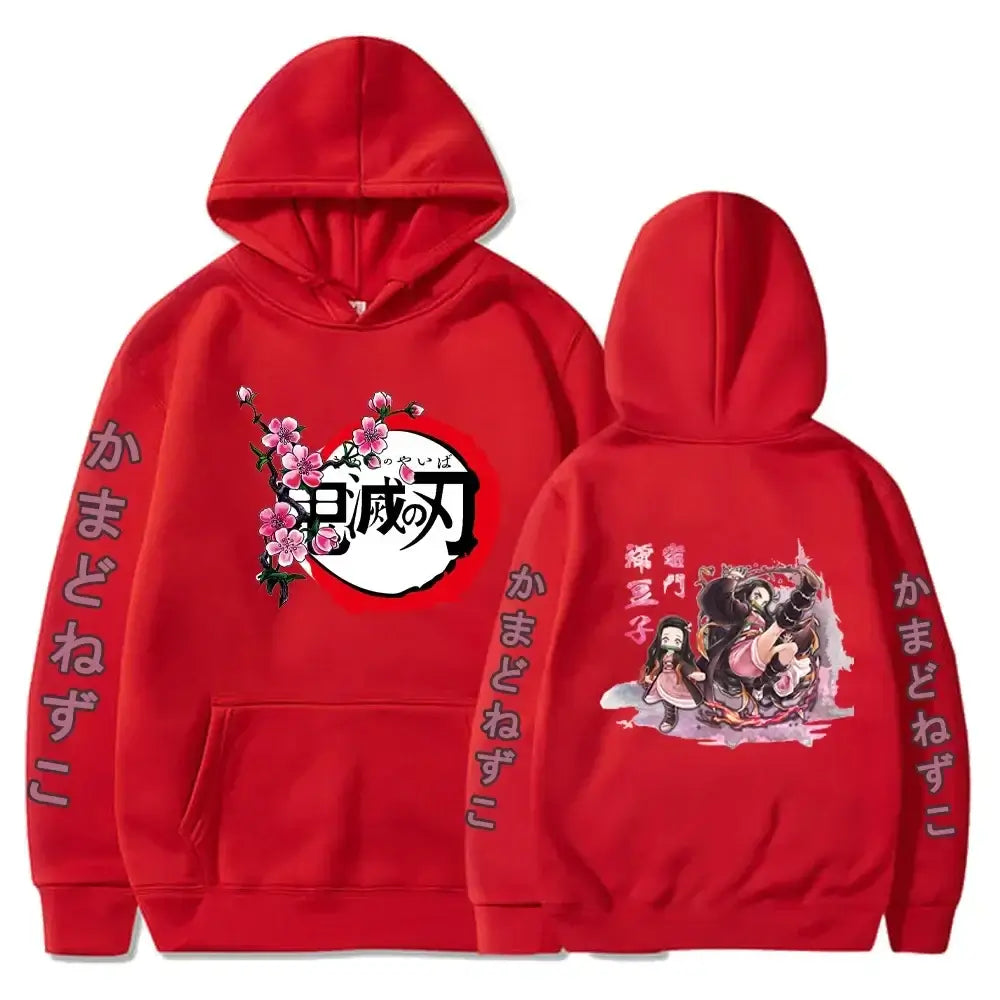 Demon Slayer Kamado Nezuko Oversize Anime Hoodie Streetwear