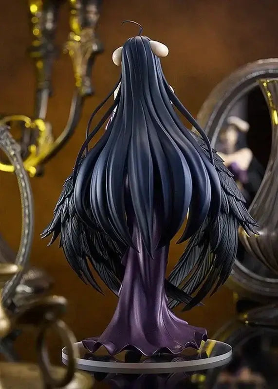 In-stock GSC POP UP PARADE OVERLORD IV anime action figures of Albedo in a black full dress and Shalltear Bloodfallen.