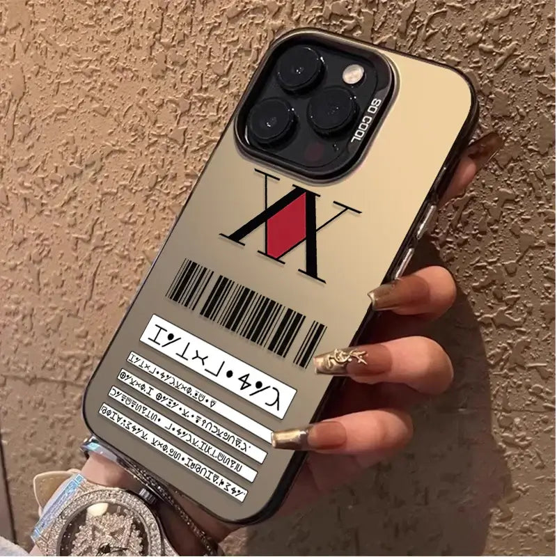 A shockproof Hunter x Hunter Phone Case featuring Gon and Killua anime art, compatible with Apple iPhone 17 Air, 16, 15, and 14 Pro Max.