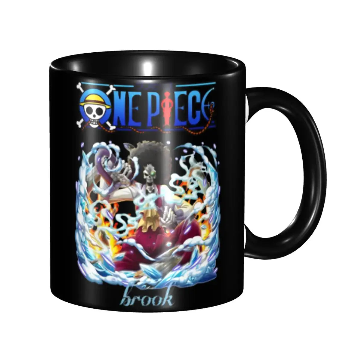 A colorful Kid's Luffy One Piece Mug featuring cute cartoon anime art, designed as a durable water cup gift for girls and boys.