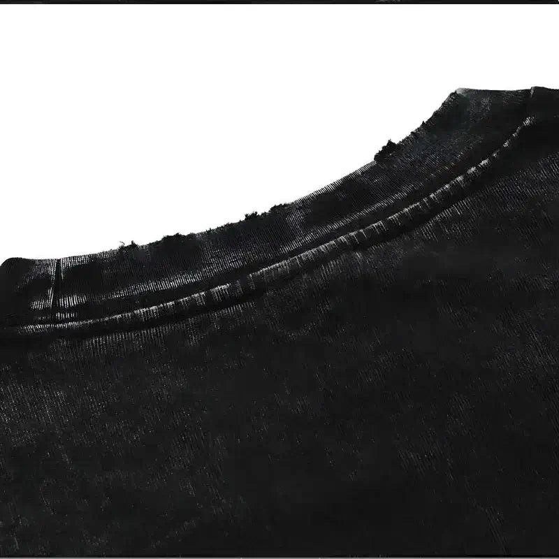 A vintage Washed T-shirt ONE PIECE Doflamingo in an oversized Harajuku style, suitable for men and women's fitness and street fashion.