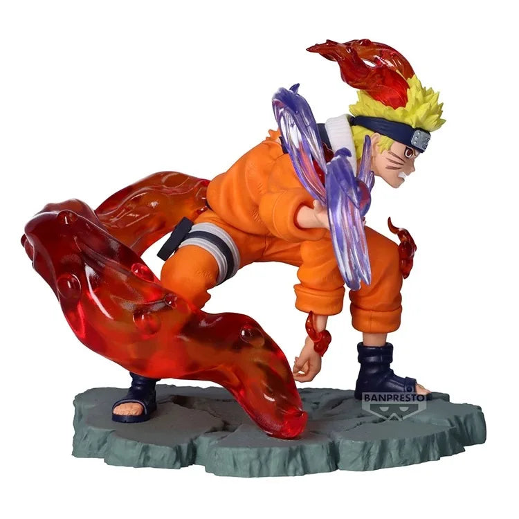 A 100% Genuine Bandai Banpresto Naruto Shippuden Memorable Saga anime figure of Kyuubi Naruto VS Uchiha Sasuke.
