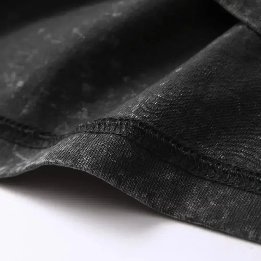 A vintage Washed T-shirt ONE PIECE Doflamingo in an oversized Harajuku style, suitable for men and women's fitness and street fashion.