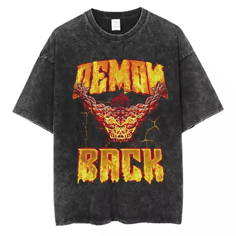 A high-quality pure cotton Baki Anime T-shirt featuring a graphic print of Baki Hanma, designed as a casual loose fit top for men and women.