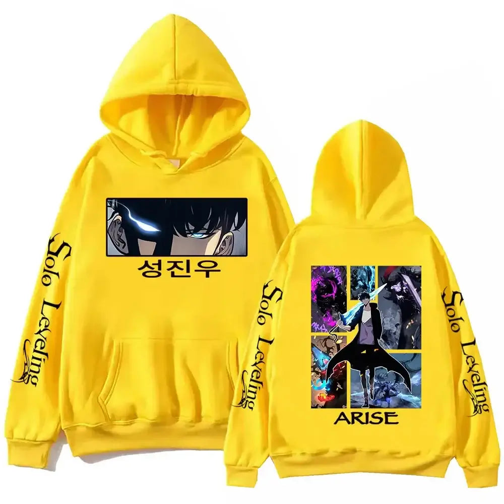 The hot 2025 Solo Leveling Hoodie, a Harajuku hip hop pullover sweatshirt, perfect as a fans gift.