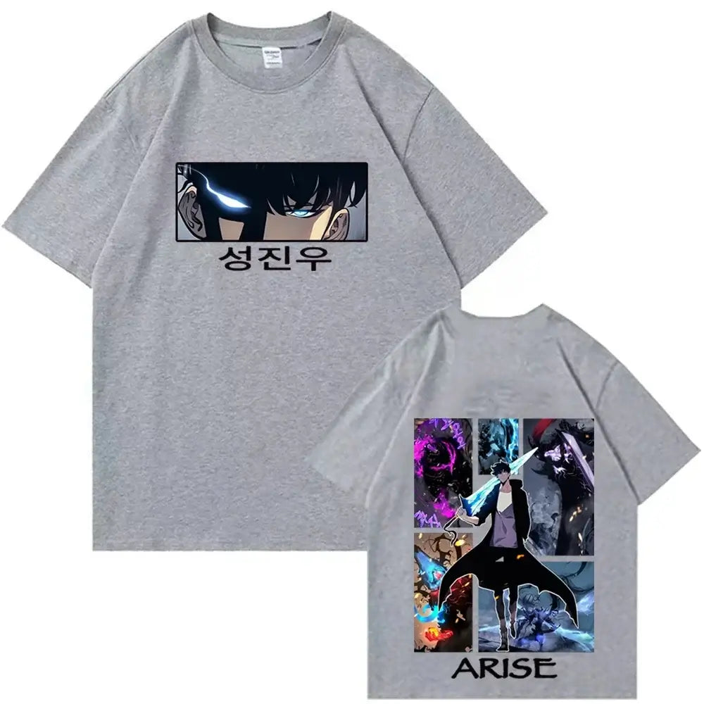 The hot 2025 Solo Leveling T-Shirts, a unisex Harajuku O-Neck short sleeve shirt, perfect as a fans gift.