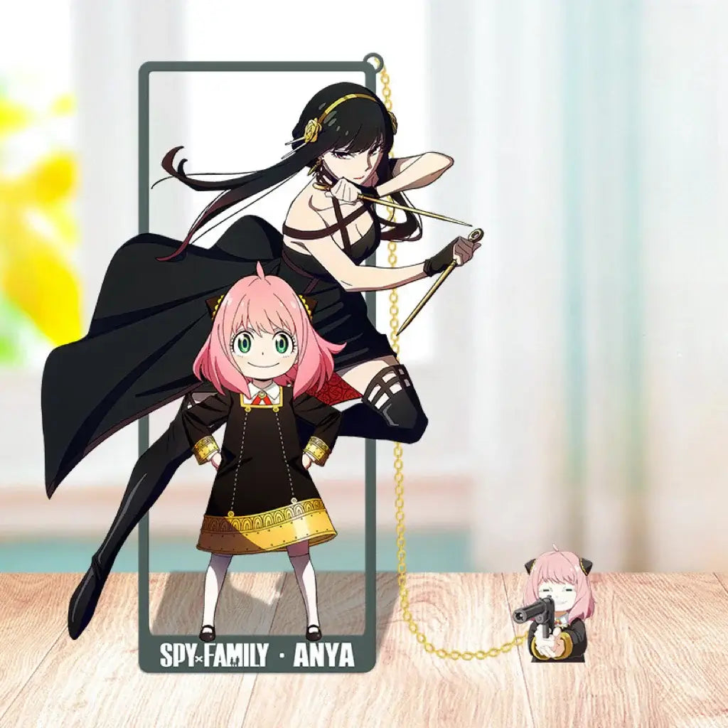 Premium Spy x Family Metal Bookmarks featuring laser-cut designs of Anya, Loid, and Yor Forger, perfect for students and anime collectors.