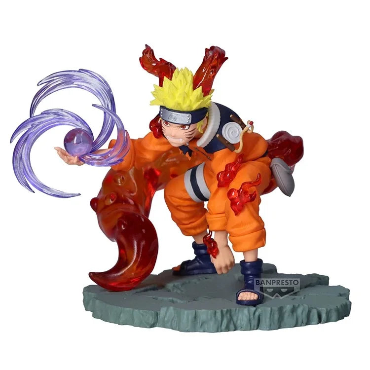 A 100% Genuine Bandai Banpresto Naruto Shippuden Memorable Saga anime figure of Kyuubi Naruto VS Uchiha Sasuke.