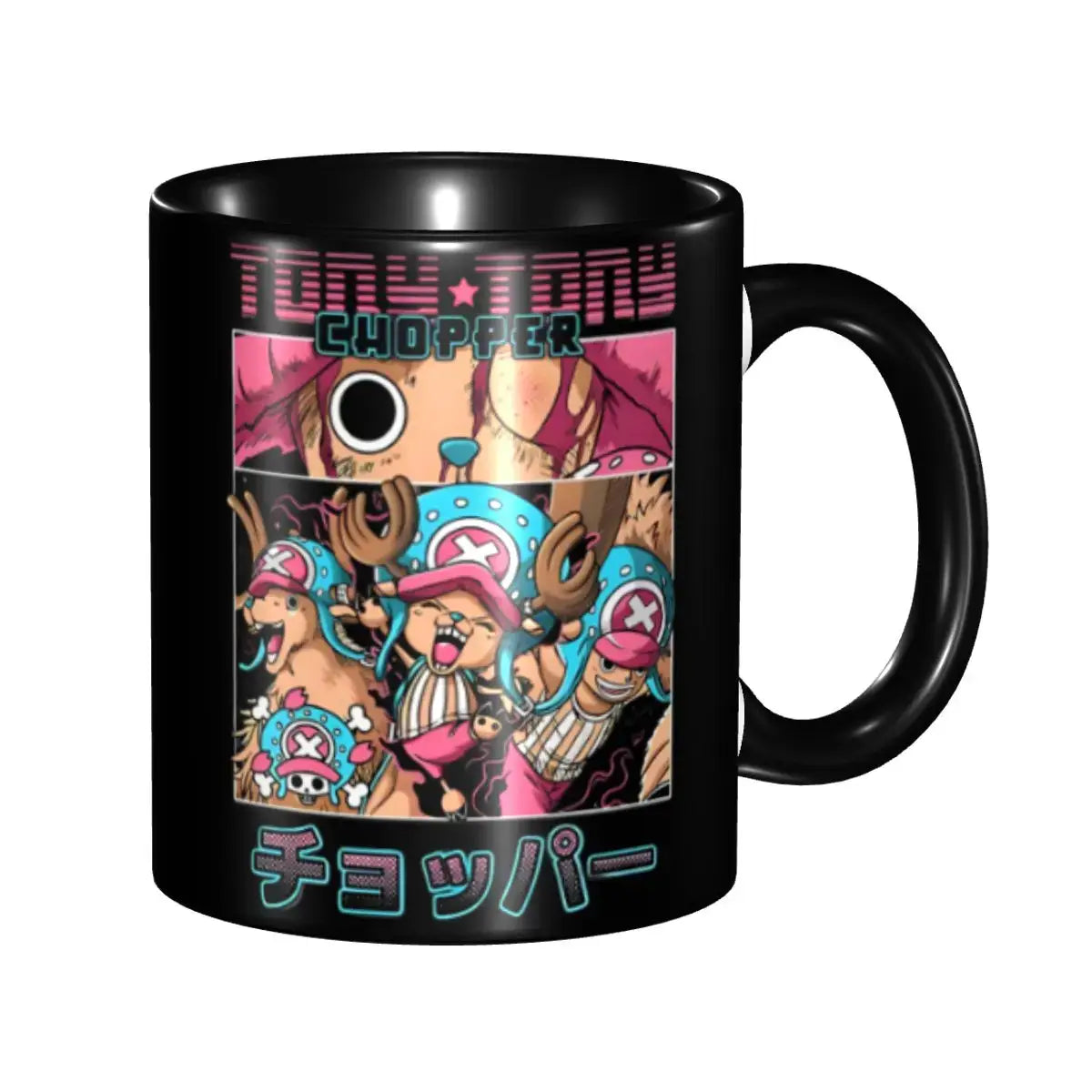 A colorful Kid's Luffy One Piece Mug featuring cute cartoon anime art, designed as a durable water cup gift for girls and boys.