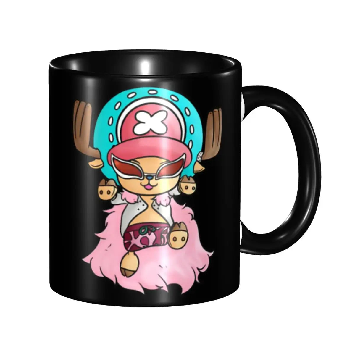 A colorful Kid's Luffy One Piece Mug featuring cute cartoon anime art, designed as a durable water cup gift for girls and boys.