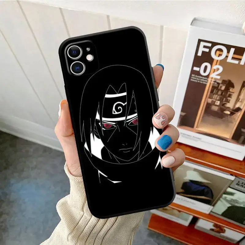 A protective Naruto iPhone Case featuring dynamic anime art, compatible with Apple iPhone 15, 14, 13, 12, 11 and Pro Max models.
