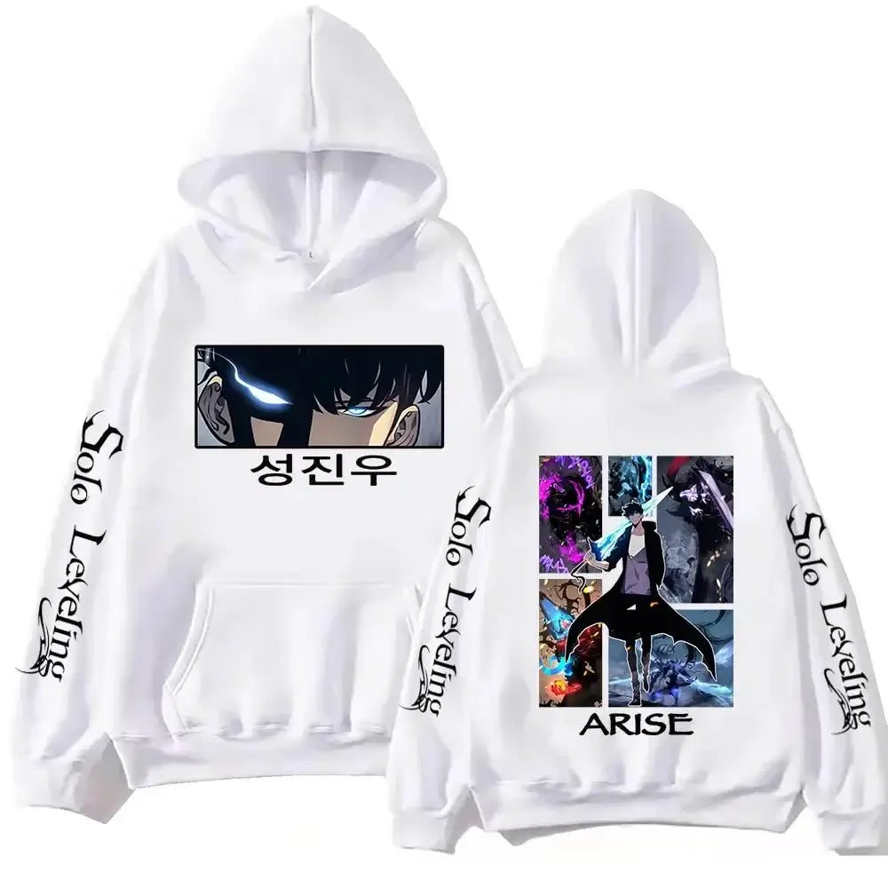 The hot 2025 Solo Leveling Hoodie, a Harajuku hip hop pullover sweatshirt, perfect as a fans gift.