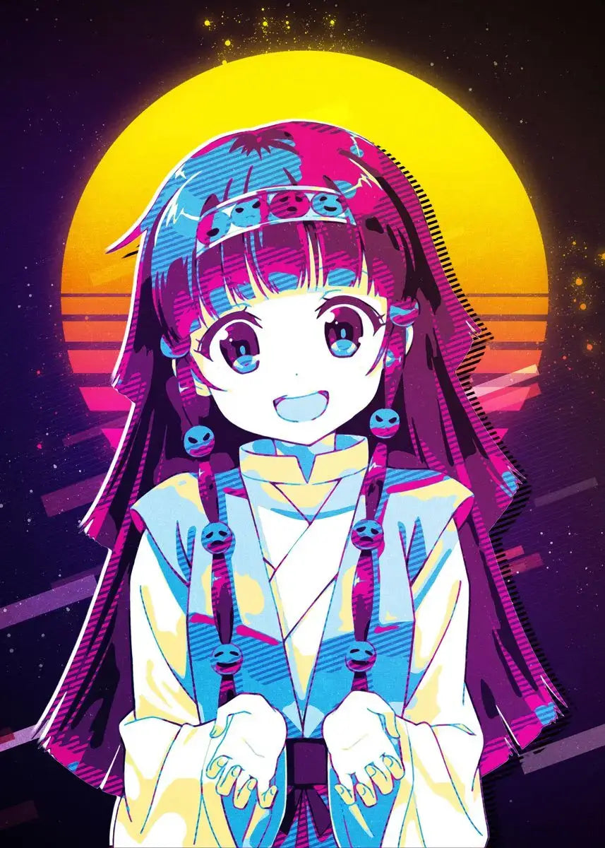 A retro style Hunter x Hunter Anime Poster printed on high-quality canvas featuring Gon and Killua, ideal for home decor and kids' bedrooms.