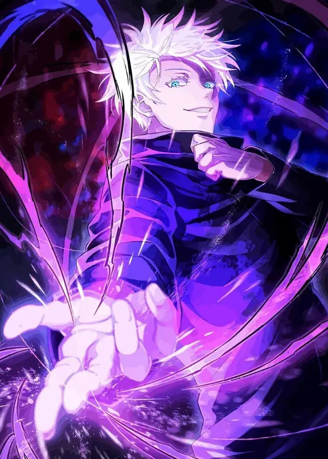 A high-definition Jujutsu Kaisen Poster printed on canvas, featuring a comic-style illustration of Gojo Satoru and Ryomen Sukuna for home wall decoration.