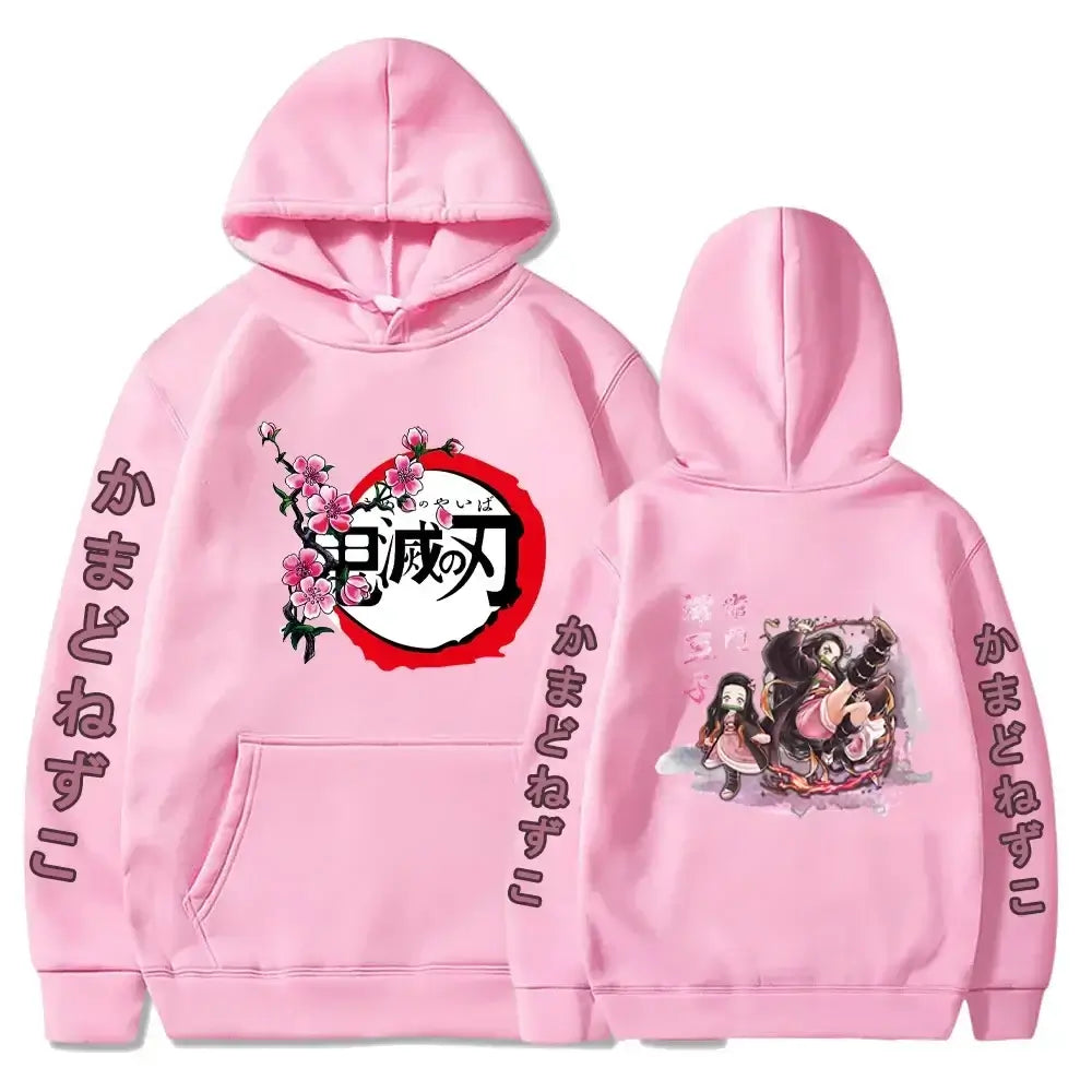 Demon Slayer Kamado Nezuko Oversize Anime Hoodie Streetwear