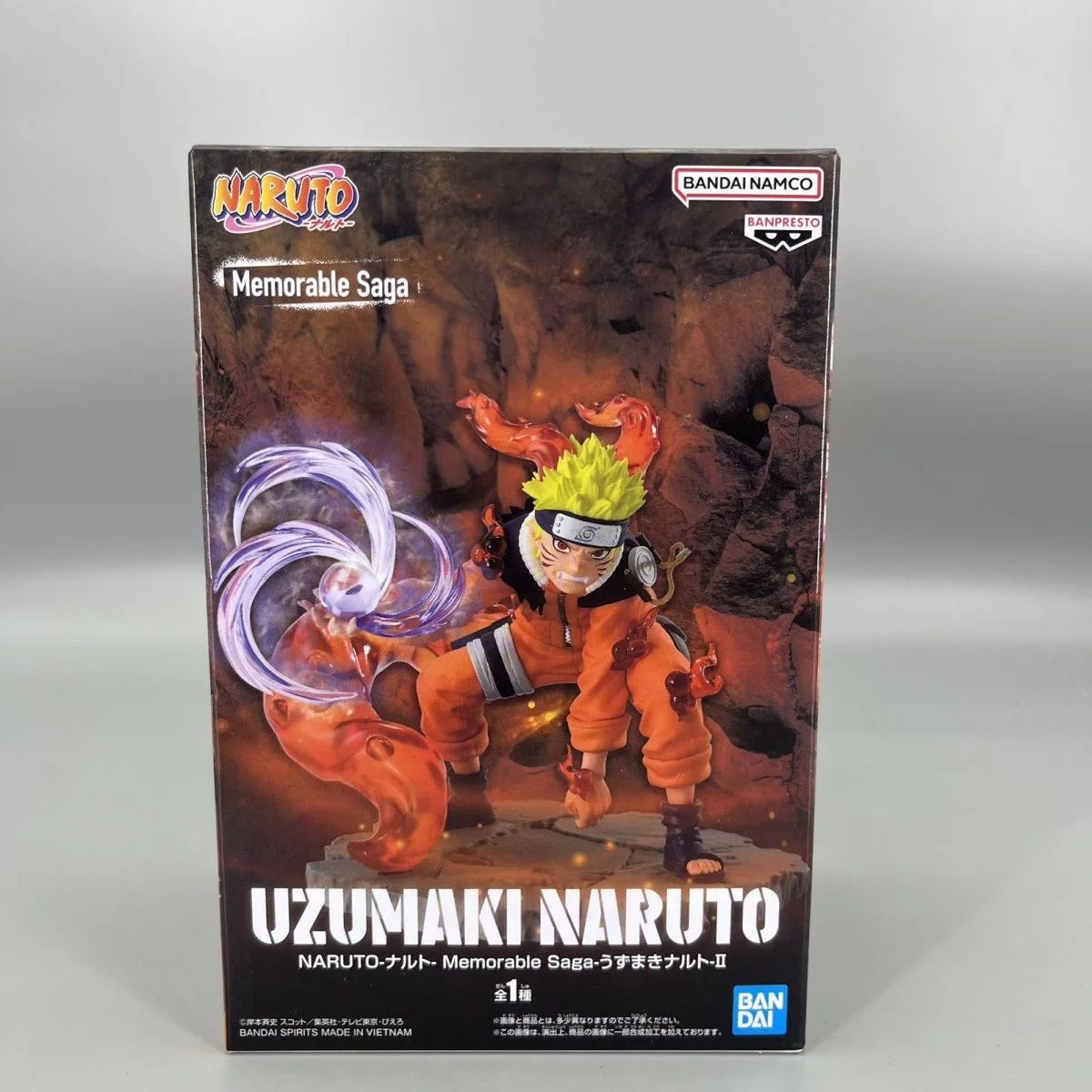 A 100% Genuine Bandai Banpresto Naruto Shippuden Memorable Saga anime figure of Kyuubi Naruto VS Uchiha Sasuke.
