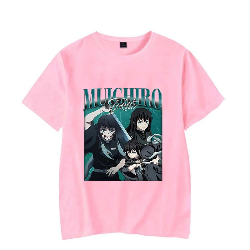 A unisex fashion summer Tokitou Muichirou T-Shirt with an anime graphic tee print.