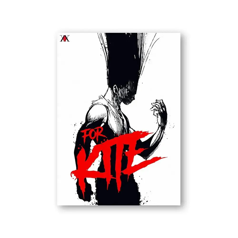 A retro style Hunter x Hunter Anime Poster printed on high-quality canvas featuring Gon and Killua, ideal for home decor and kids' bedrooms.