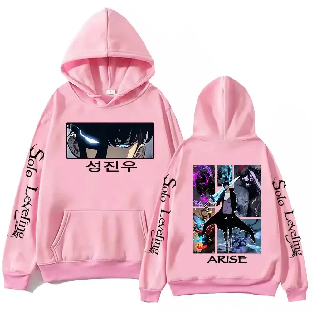 The hot 2025 Solo Leveling Hoodie, a Harajuku hip hop pullover sweatshirt, perfect as a fans gift.