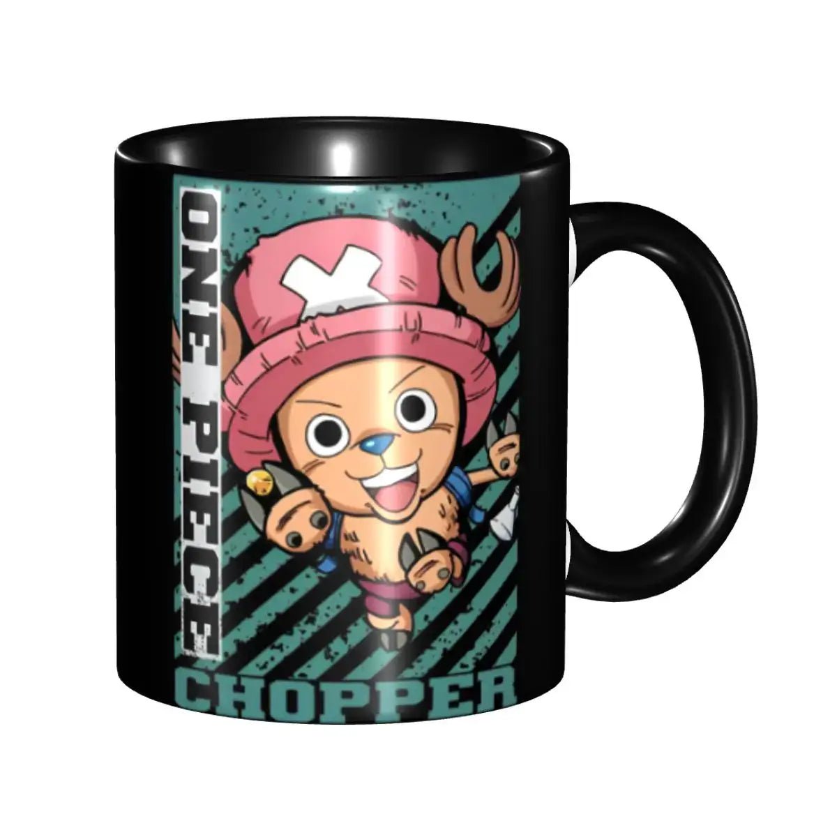 A colorful Kid's Luffy One Piece Mug featuring cute cartoon anime art, designed as a durable water cup gift for girls and boys.