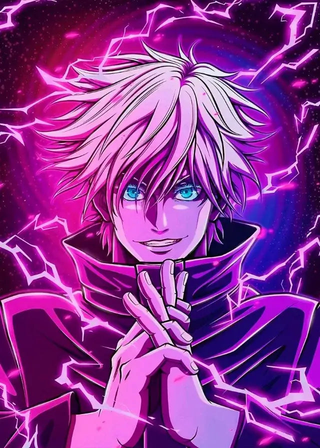 A high-definition Jujutsu Kaisen Poster printed on canvas, featuring a comic-style illustration of Gojo Satoru and Ryomen Sukuna for home wall decoration.