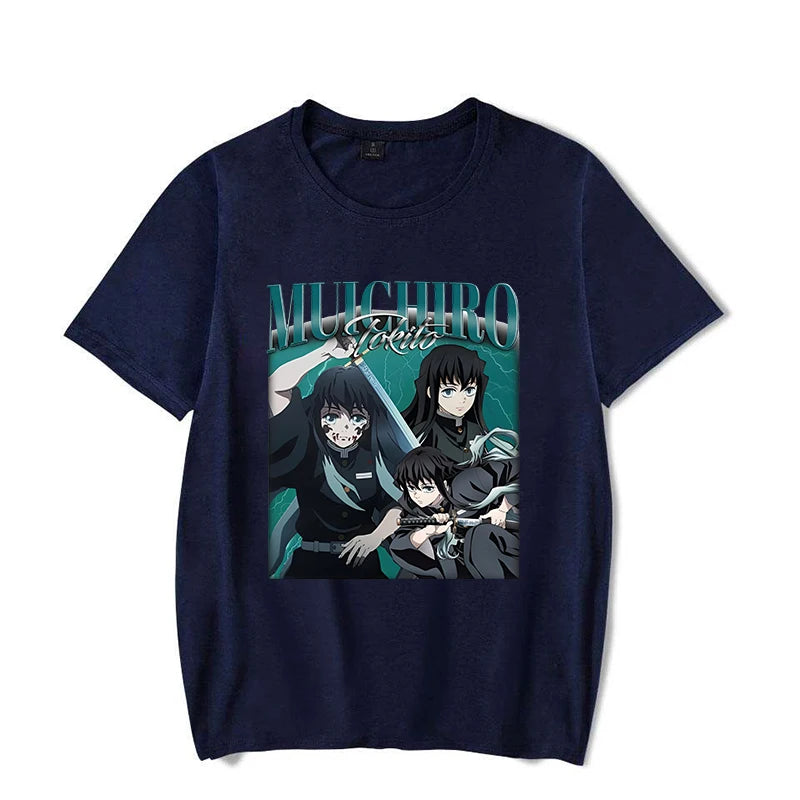 A unisex fashion summer Tokitou Muichirou T-Shirt with an anime graphic tee print.