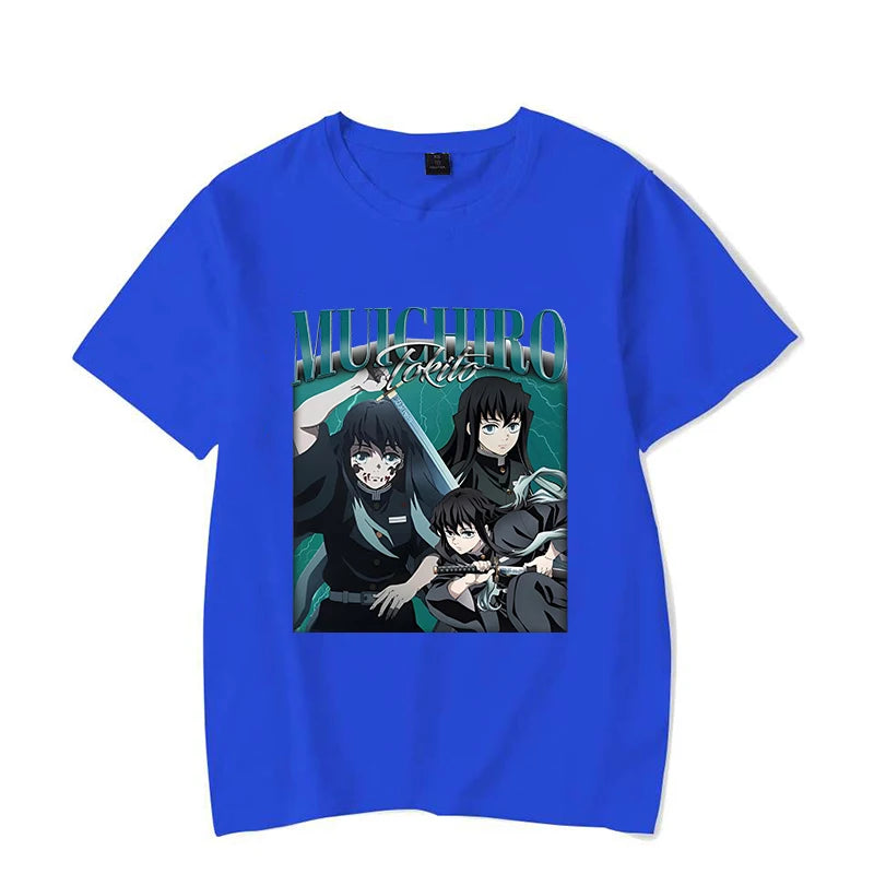 A unisex fashion summer Tokitou Muichirou T-Shirt with an anime graphic tee print.