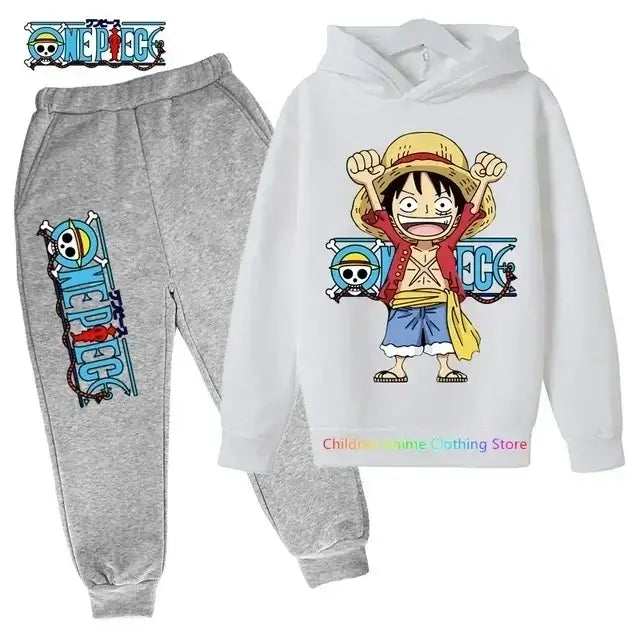 A 2025 New Anime One Piece Hoodies for Kids, a fashion Luffy pullover and oversized hip hop coat for boys.