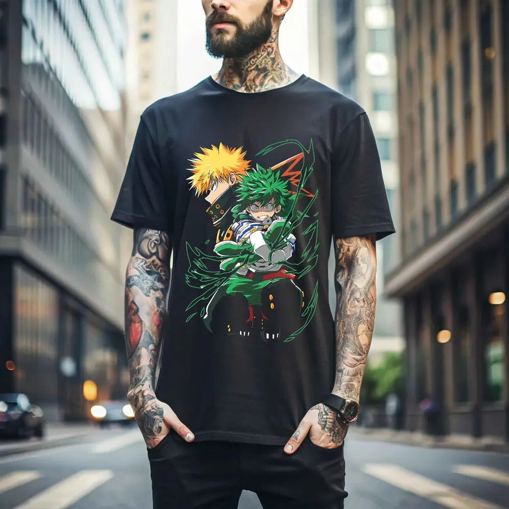Deku T-Shirt: Bakugo & All Might My Hero Academia Top